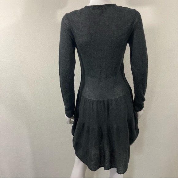 Peruvian Connection Sweater Dress, Gray, Size Small - Picture 3 of 6